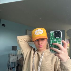 Brand new Boys Lie orange trucker hat